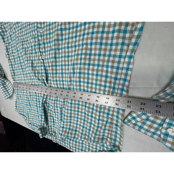 Khakis of Carmel Mens Size 16.5/42 Checkered Long Sleeves Button Up Shirt - Picture 6 of 11
